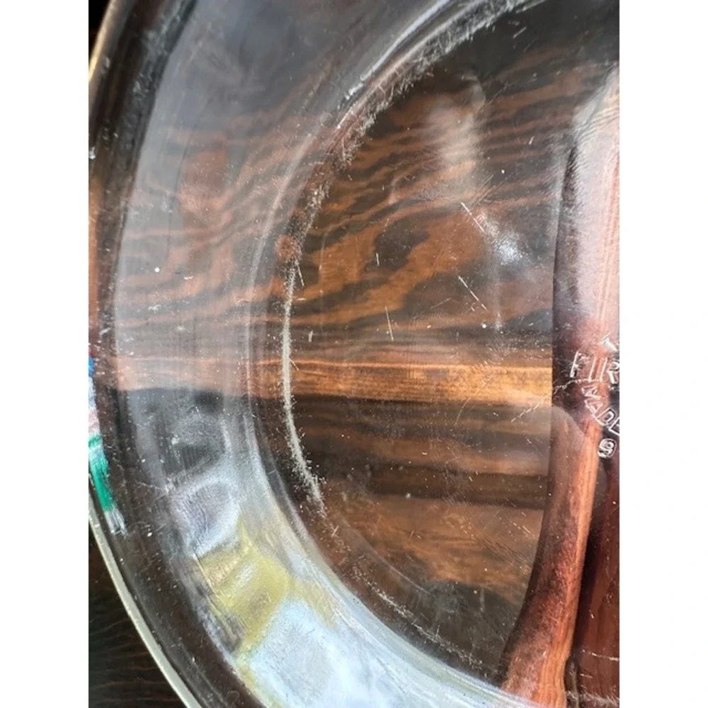 Vintage Fire-King Clear Glass 9 Inch Pie Dish Pan 460 Made in USA Retro Bakeware